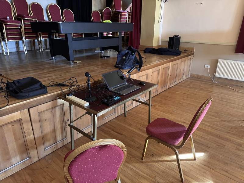 VAB recording and podcast equipment setup